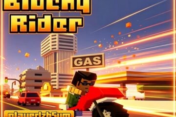 Blocky Rider Traffic Rush