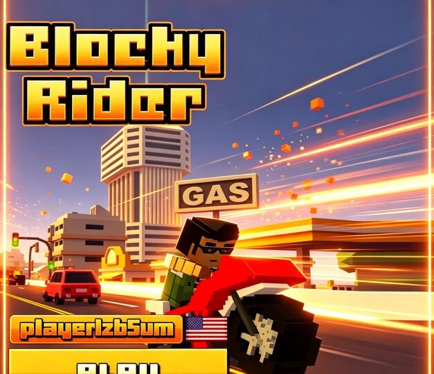 Blocky Rider Traffic Rush