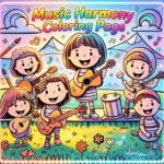 Musical Harmony Coloring Page Melody Art