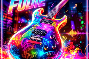Neon Guitar Fret Rush