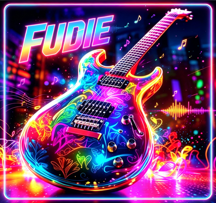 Neon Guitar Fret Rush