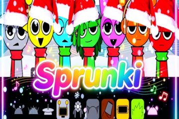 Sprunki Backrooms Christmas Maze Escape