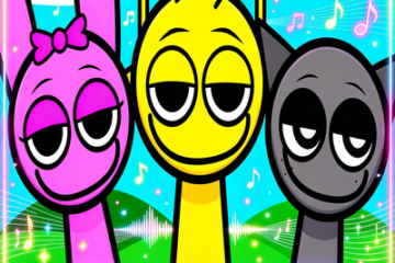 Sprunki Black Lines Graphic Remix