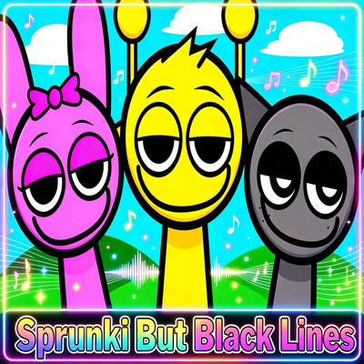 Sprunki Black Lines Graphic Remix