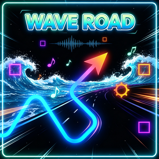 Wave Road Neon Curve Run